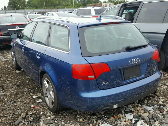 WAUKF78E97A129405 - 2007 AUDI A4 2.0T AV BLUE photo 3