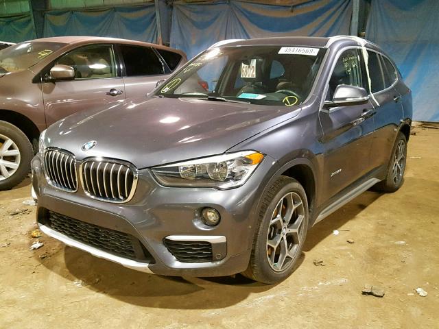 WBXHT3C37H5F74522 - 2017 BMW X1 XDRIVE2 GRAY photo 2