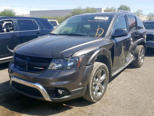 3C4PDCGG0HT562373 - 2017 DODGE JOURNEY CR GRAY photo 2