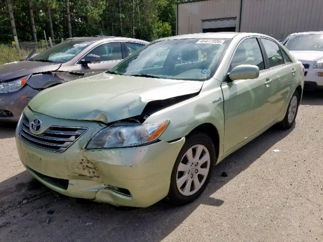 4T1BB46K59U108117 - 2009 TOYOTA CAMRY HYBR GREEN photo 2