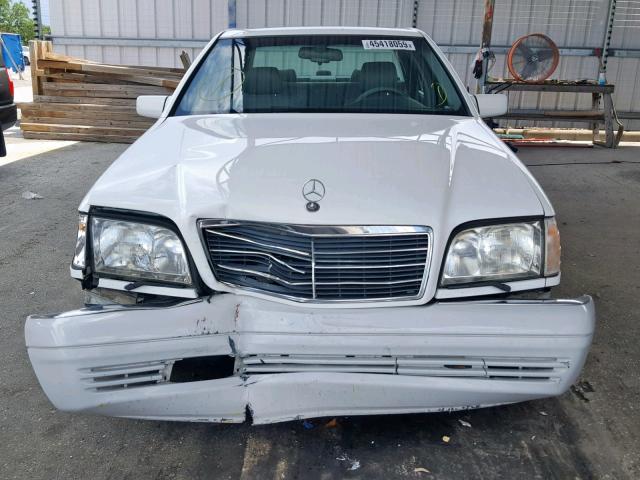 WDBGA43E8TA311702 - 1996 MERCEDES-BENZ S 420 WHITE photo 9