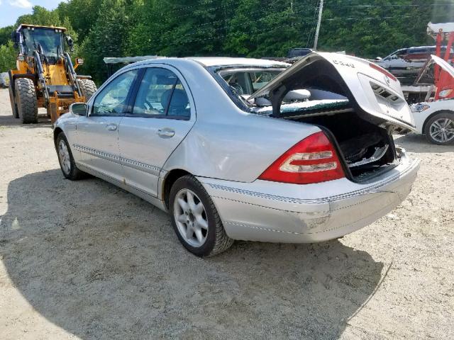 WDFRF81163F371207 - 2003 MERCEDES-BENZ C240 SILVER photo 3