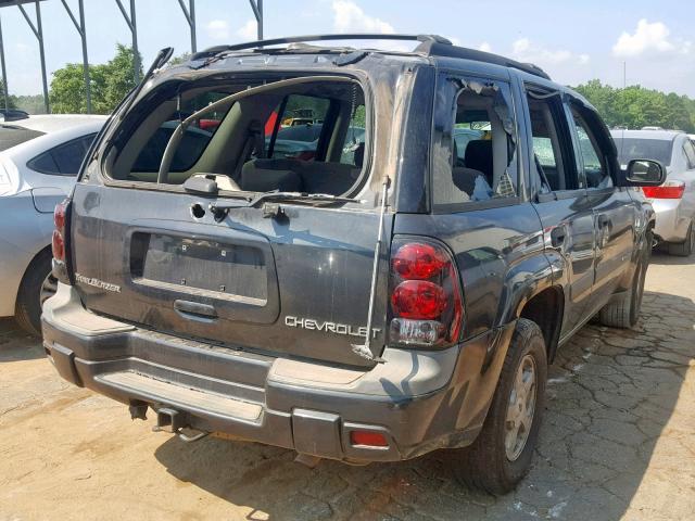 1GNDS13S832367324 - 2003 CHEVROLET TRAILBLAZE GRAY photo 4