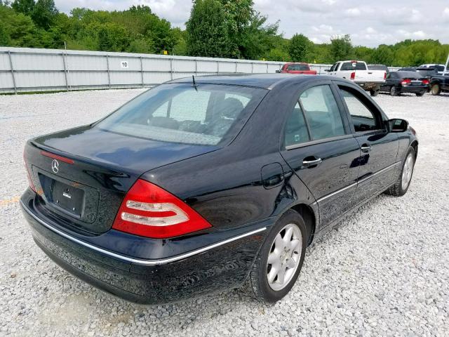 WDBRF61J41F070887 - 2001 MERCEDES-BENZ C 240 BLACK photo 4