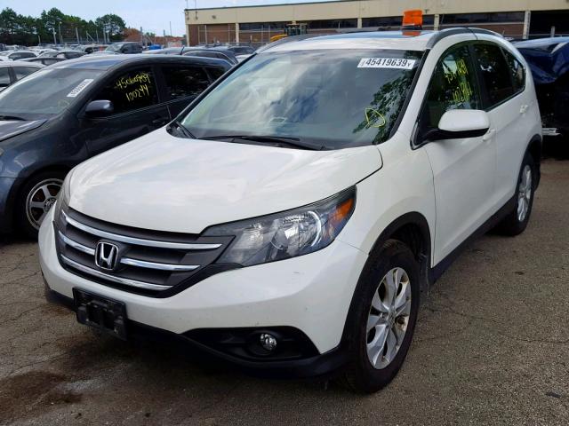 5J6RM3H79CL013650 - 2012 HONDA CR-V EXL WHITE photo 2