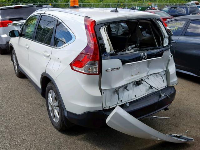 5J6RM3H79CL013650 - 2012 HONDA CR-V EXL WHITE photo 3