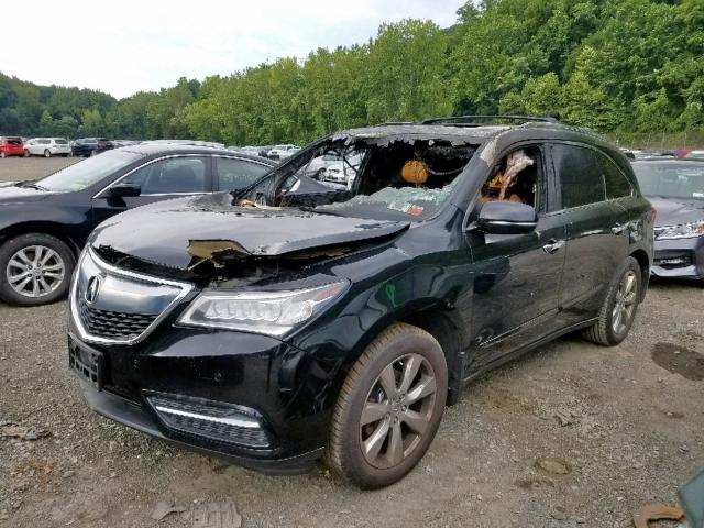 5FRYD4H85EB015769 - 2014 ACURA MDX ADVANC BLACK photo 2