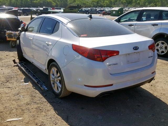 5XXGN4A73CG061252 - 2012 KIA OPTIMA EX WHITE photo 3