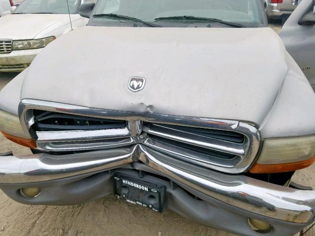 1B7GL22XXYS549801 - 2000 DODGE DAKOTA SILVER photo 7