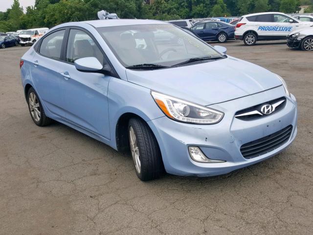 KMHCU4AE0EU754160 - 2014 HYUNDAI ACCENT GLS BLUE photo 1