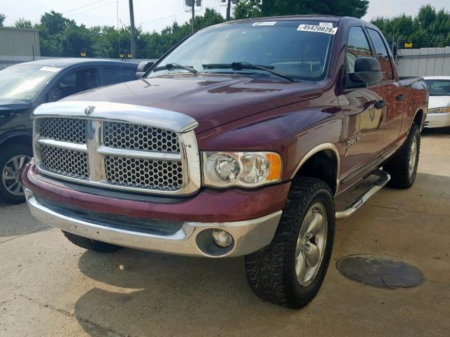 1D7HU18N03S180477 - 2003 DODGE RAM 1500 S MAROON photo 2