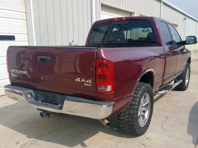 1D7HU18N03S180477 - 2003 DODGE RAM 1500 S MAROON photo 4