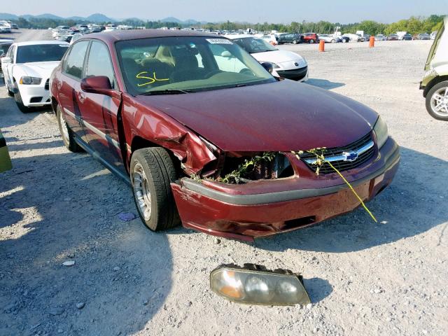 2G1WF55EX19215993 - 2001 CHEVROLET IMPALA MAROON photo 1