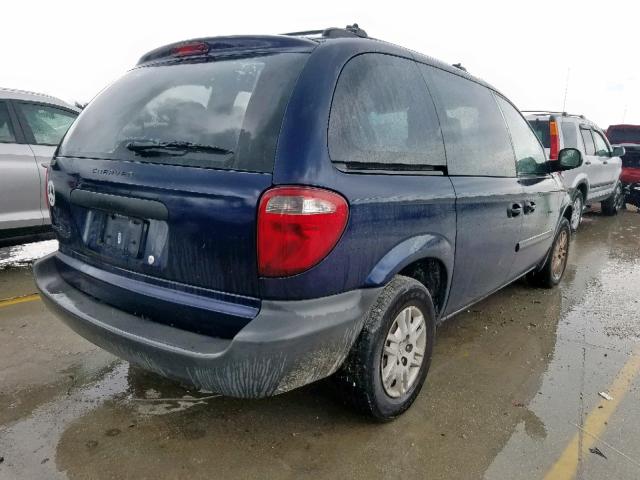 1D4GP25B45B324003 - 2005 DODGE CARAVAN SE BLUE photo 4