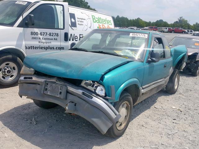 1GTCS19Z1R8508197 - 1994 GMC SONOMA GREEN photo 2