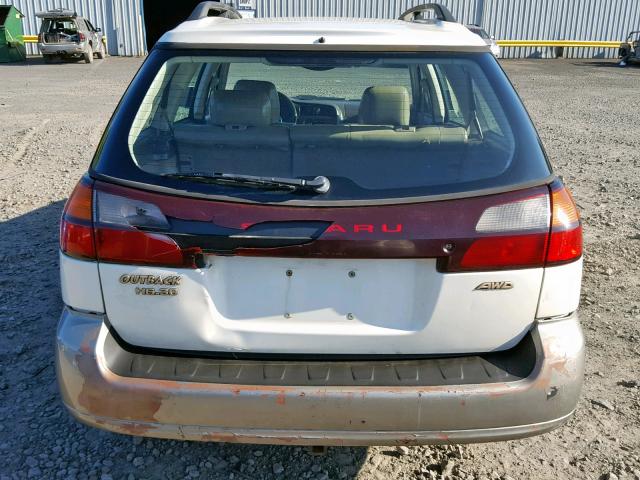 4S3BH806617639917 - 2001 SUBARU LEGACY OUT WHITE photo 9