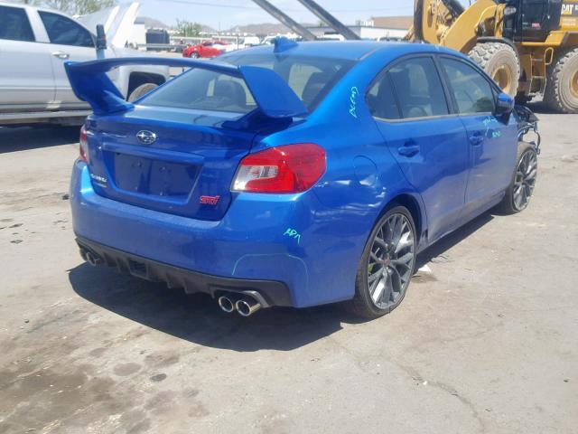 JF1VA2S68K9822677 - 2019 SUBARU WRX STI BLUE photo 4