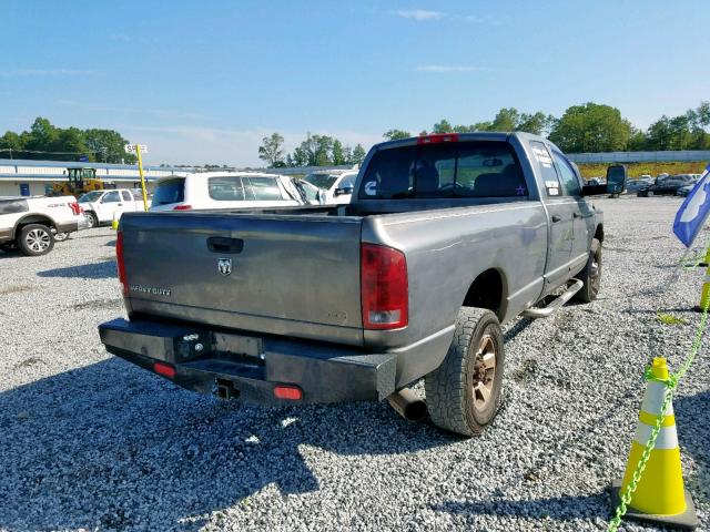 3D7KR28C26G202910 - 2006 DODGE RAM 2500 S GRAY photo 4