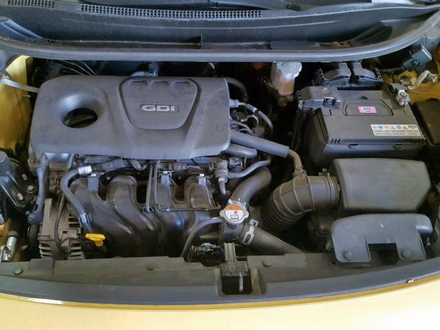 KNADM4A33G6670538 - 2016 KIA RIO LX YELLOW photo 7