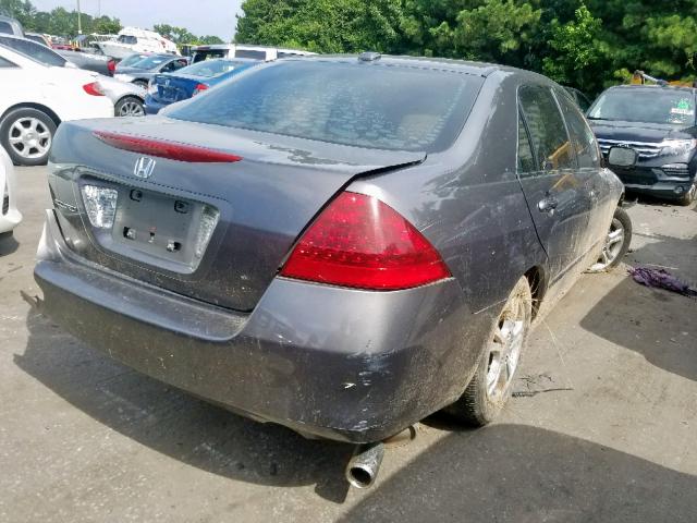 1HGCM56847A088844 - 2007 HONDA ACCORD EX GRAY photo 4