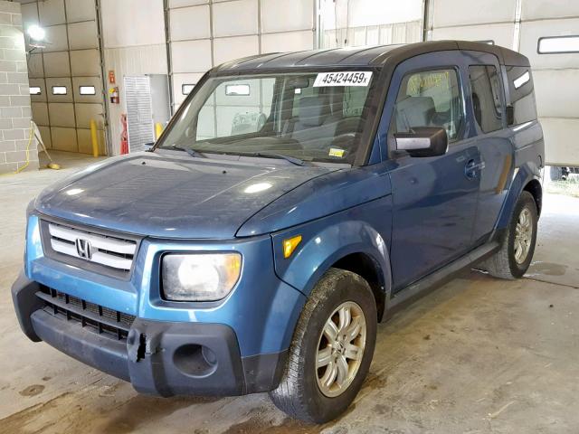 5J6YH28777L013341 - 2007 HONDA ELEMENT EX BLUE photo 2