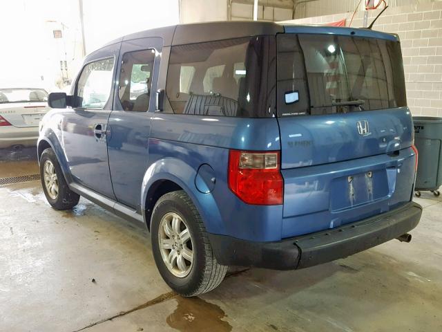 5J6YH28777L013341 - 2007 HONDA ELEMENT EX BLUE photo 3