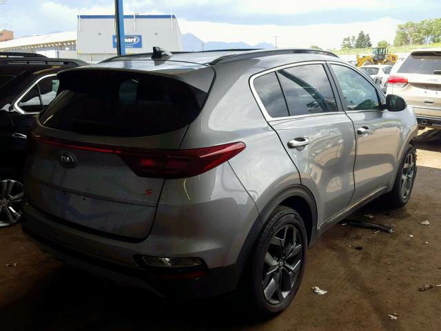 KNDP6CAC5L7637999 - 2020 KIA SPORTAGE S SILVER photo 4