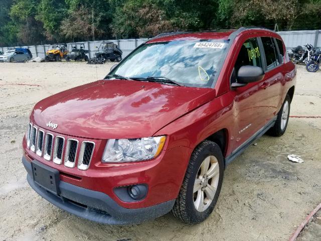 1J4NF1FB8BD135283 - 2011 JEEP COMPASS SP წითელი ფოტო 2