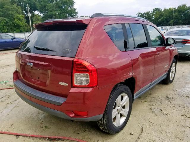 1J4NF1FB8BD135283 - 2011 JEEP COMPASS SP წითელი ფოტო 4