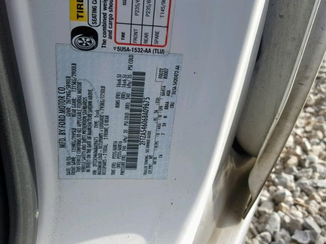 2FTZA54606BA09675 - 2006 FORD FREESTAR WHITE photo 10