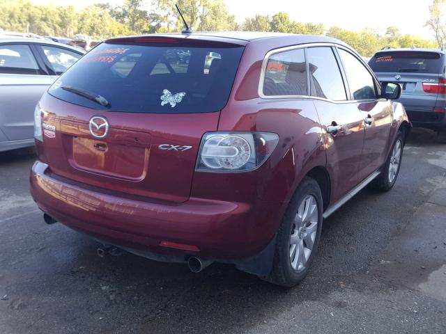 JM3ER293970118506 - 2007 MAZDA CX-7 MAROON photo 4