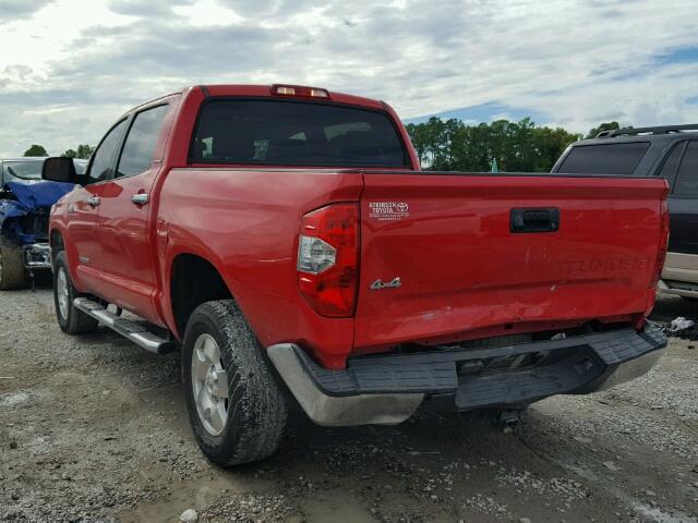 5TFHW5F10EX325390 - 2014 TOYOTA TUNDRA CRE RED photo 3