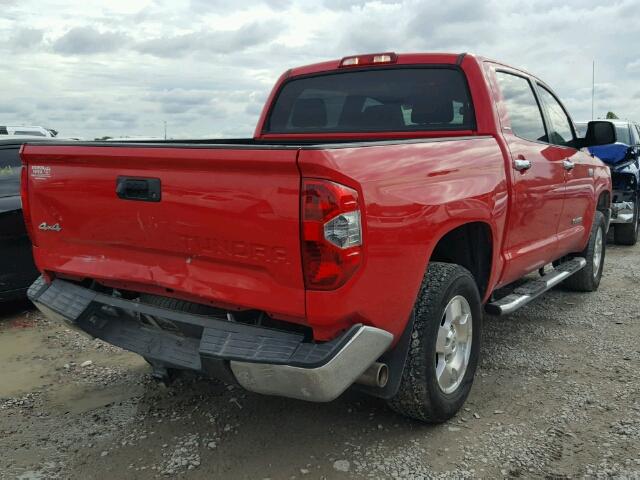 5TFHW5F10EX325390 - 2014 TOYOTA TUNDRA CRE RED photo 4