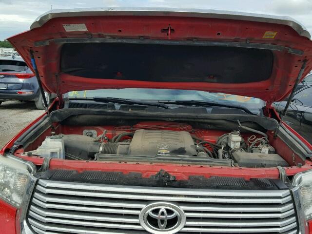 5TFHW5F10EX325390 - 2014 TOYOTA TUNDRA CRE RED photo 7