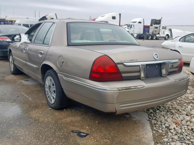 2MEFM74V46X645403 - 2006 MERCURY GRAND MARQ BEIGE photo 3