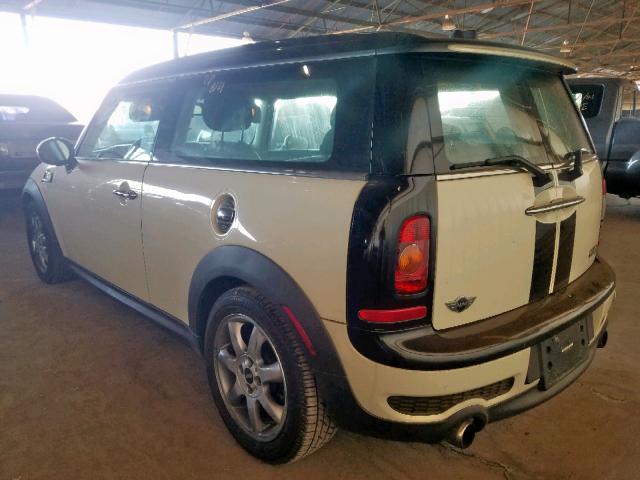 WMWMM33599TP93158 - 2009 MINI COOPER S C WHITE photo 3