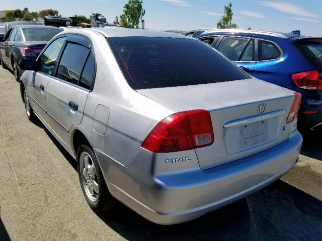 2HGES16211H548473 - 2001 HONDA CIVIC DX SILVER photo 3