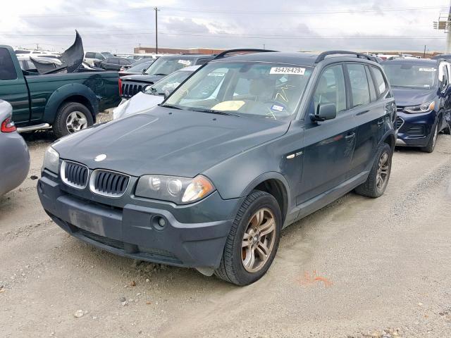 WBXPA93494WA64285 - 2004 BMW X3 3.0I TURQUOISE photo 2