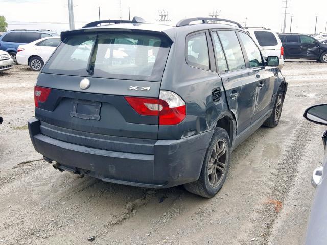 WBXPA93494WA64285 - 2004 BMW X3 3.0I TURQUOISE photo 4