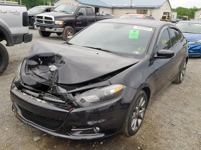 1C3CDFBB3FD119346 - 2015 DODGE DART SXT BLACK photo 2