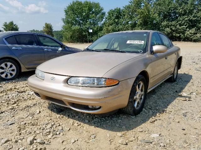 1G3NF52E01C113442 - 2001 OLDSMOBILE ALERO GLS GOLD photo 2