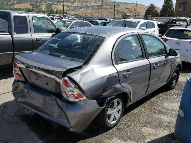 KL1TD5DE3AB073249 - 2010 CHEVROLET AVEO LS GRAY photo 4