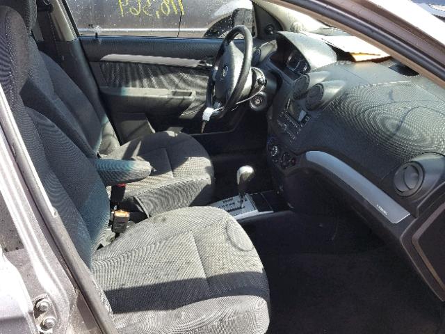 KL1TD5DE3AB073249 - 2010 CHEVROLET AVEO LS GRAY photo 5