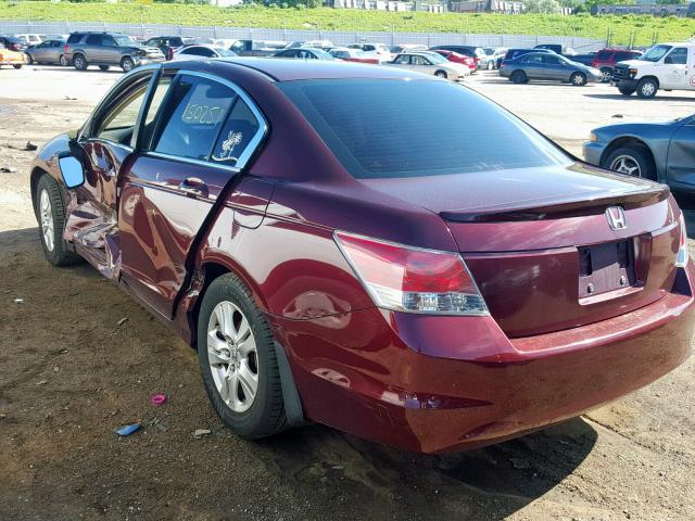 1HGCP264X8A075827 - 2008 HONDA ACCORD LXP MAROON photo 3