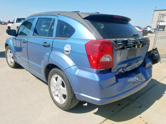 1B3HB48B97D320609 - 2007 DODGE CALIBER SX BLUE photo 3