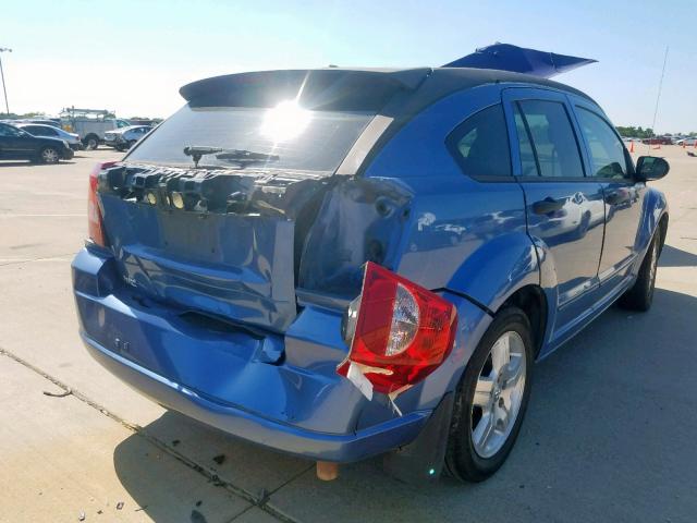 1B3HB48B97D320609 - 2007 DODGE CALIBER SX BLUE photo 4