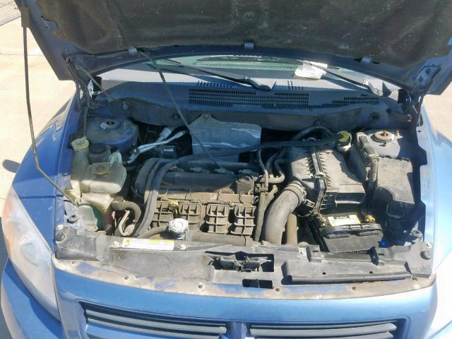 1B3HB48B97D320609 - 2007 DODGE CALIBER SX BLUE photo 7