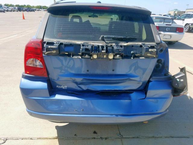 1B3HB48B97D320609 - 2007 DODGE CALIBER SX BLUE photo 9