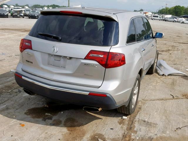 2HNYD2H20BH509491 - 2011 ACURA MDX SILVER photo 4