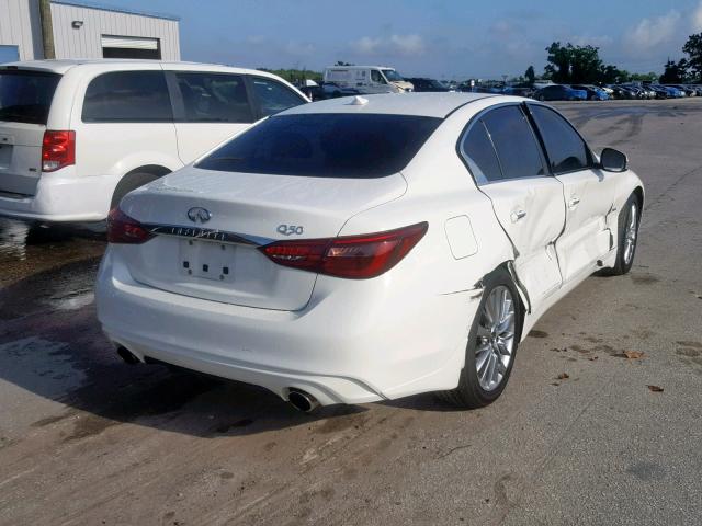 JN1EV7AP4JM362504 - 2018 INFINITI Q50 LUXE WHITE photo 4